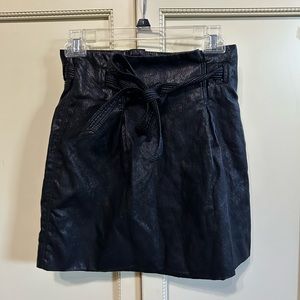 Free people faux leather mini skirt size 0